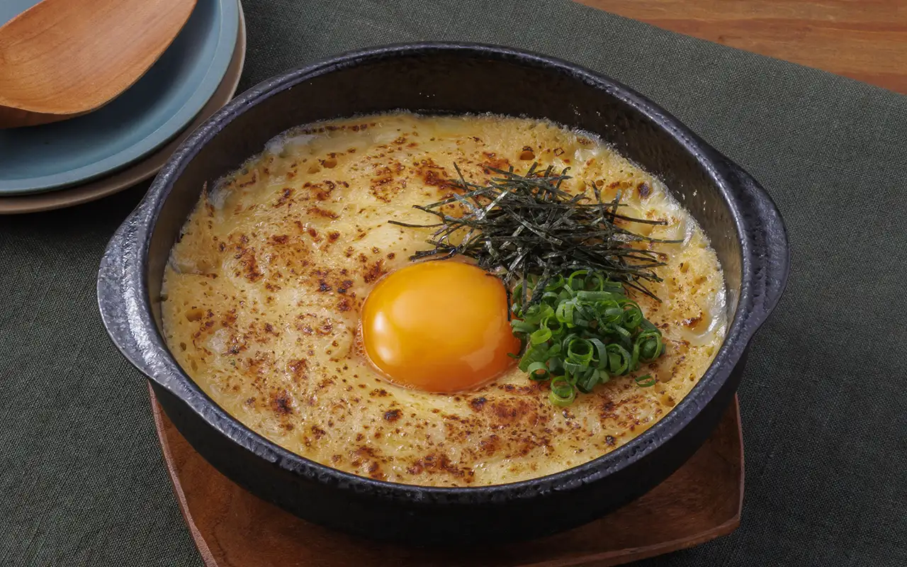 とろろ月見のチーズ焼き